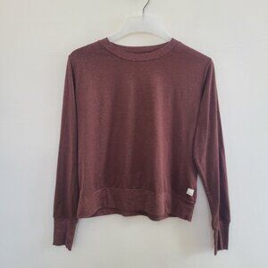 Vuori Women’s Daydream Crew Performance Long Sleeve Top Brown Size L